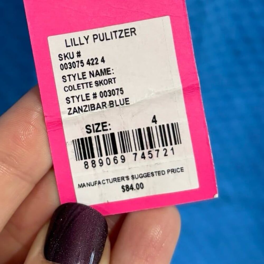 Lilly Pulitzer Women's Colette Scallop Hem Skort Zanzibar Blue Size 4 NWT - Picture 7 of 11